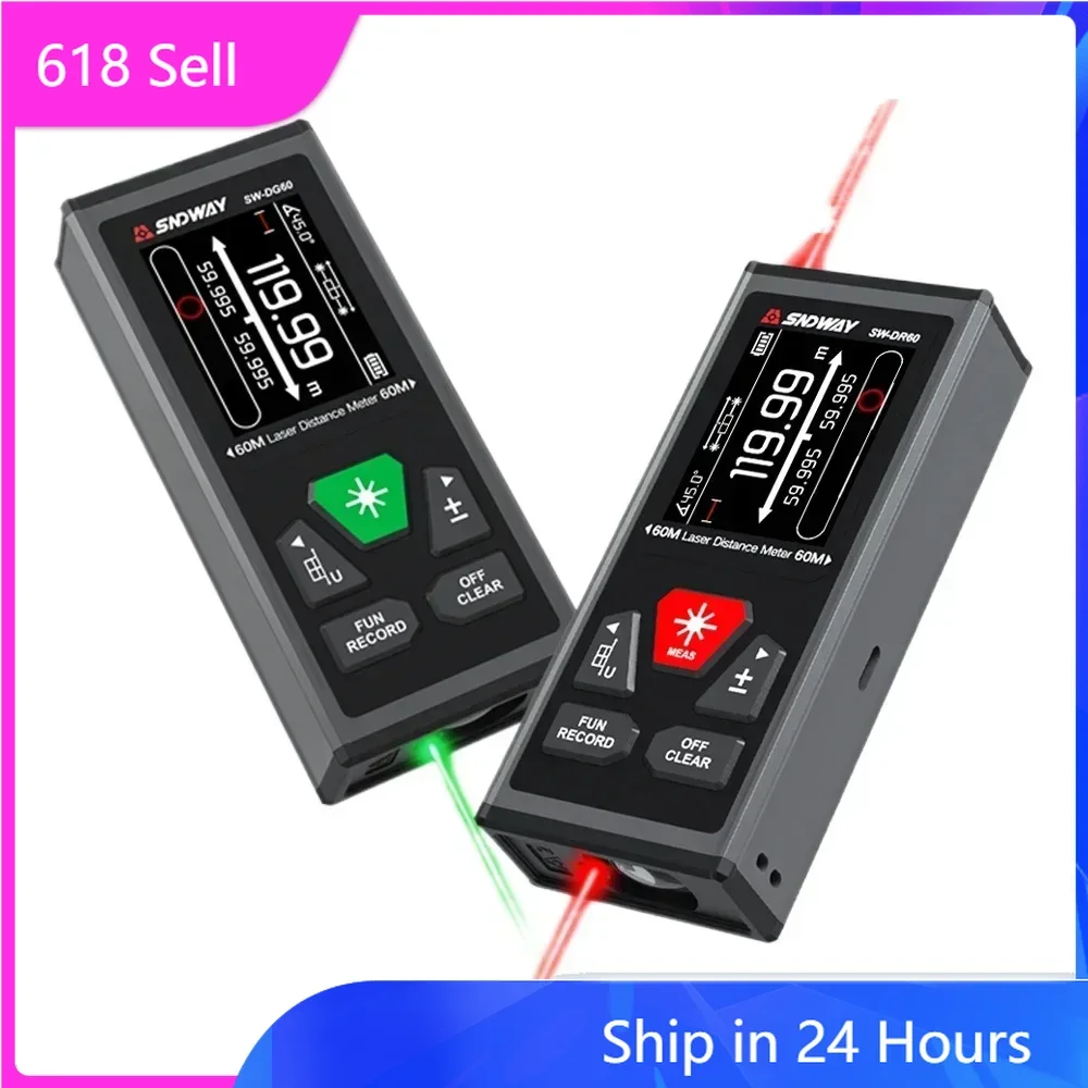 ZHOUCE Digital Rangefinder Professional Laser Distance Meter Laser Trena Tape Measure Tool M/In/Ft Area Volume Self Range Finder
ZHOUCE Digital Rangefinder Professional Laser Distance Meter Laser Trena Tape Measure Tool M/In/Ft Area Volume Self Range Finder