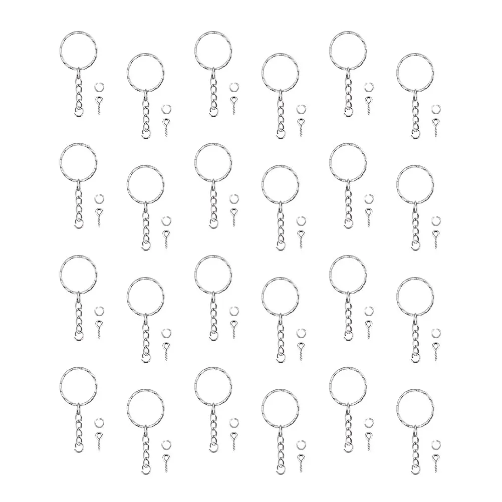 50 Pcs Key Ring with Chain DIY Metal Keychain for Men and Women Round Twisted Holder
50 Pcs Key Ring with Chain DIY Metal Keychain for Men and Women Round Twisted Holder