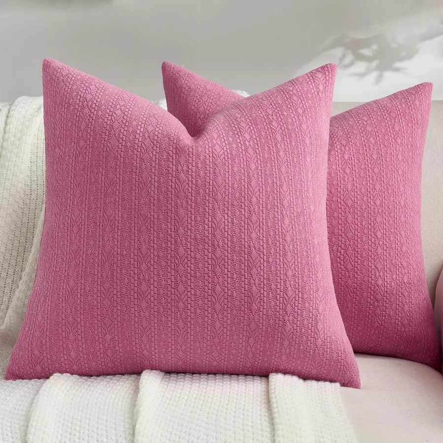 Наволочки для подушек на День святого Валентина, ярко-розовые, из шенилла, 24x24 дюйма, комплект из 2 штук, мягкие, с полосками и ромбовидной текстурой, в европейском стиле.
Наволочки для подушек на День святого Валентина, ярко-розовые, из шенилла, 24x24 дюйма, комплект из 2 штук, мягкие, с полосками и ромбовидной текстурой, в европейском стиле.