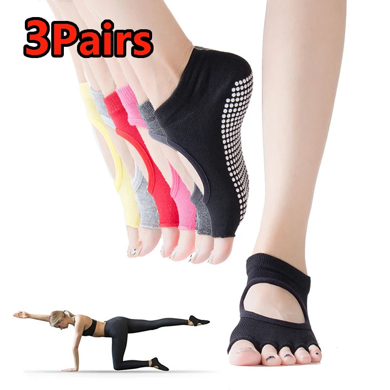 3 Pairs Yoga Socks for Women Split Dot Glue Non-Slip Pilates Socks Half Toe Ankle Sports Fitness Ballet Socks with Fingers
3 Pairs Yoga Socks for Women Split Dot Glue Non-Slip Pilates Socks Half Toe Ankle Sports Fitness Ballet Socks with Fingers