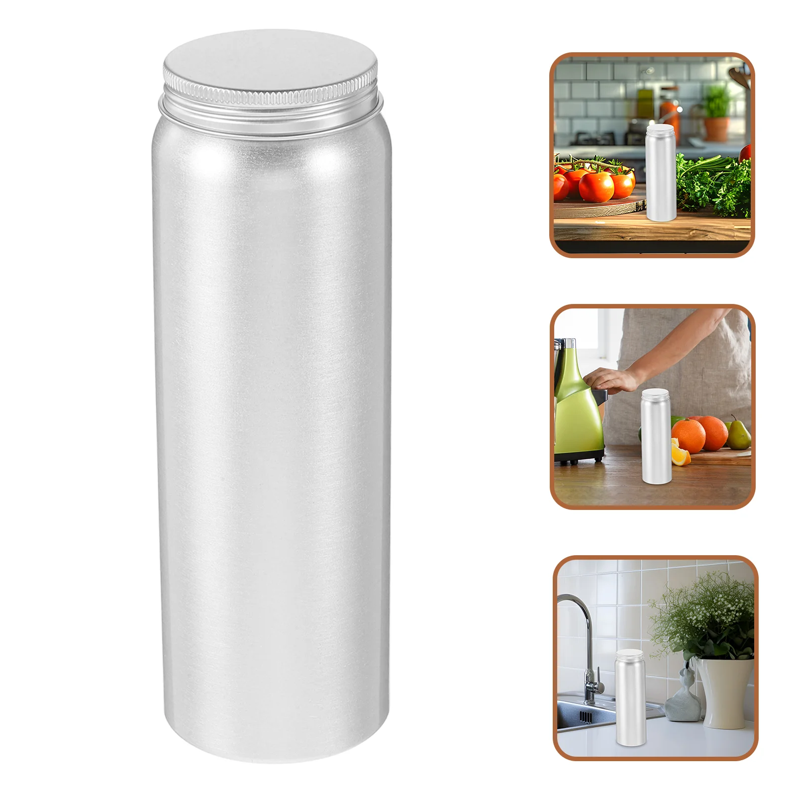 Food Containers with Lids Aluminum Sealed Can Storage Grade Coffee Canister Silver Jars
Food Containers with Lids Aluminum Sealed Can Storage Grade Coffee Canister Silver Jars