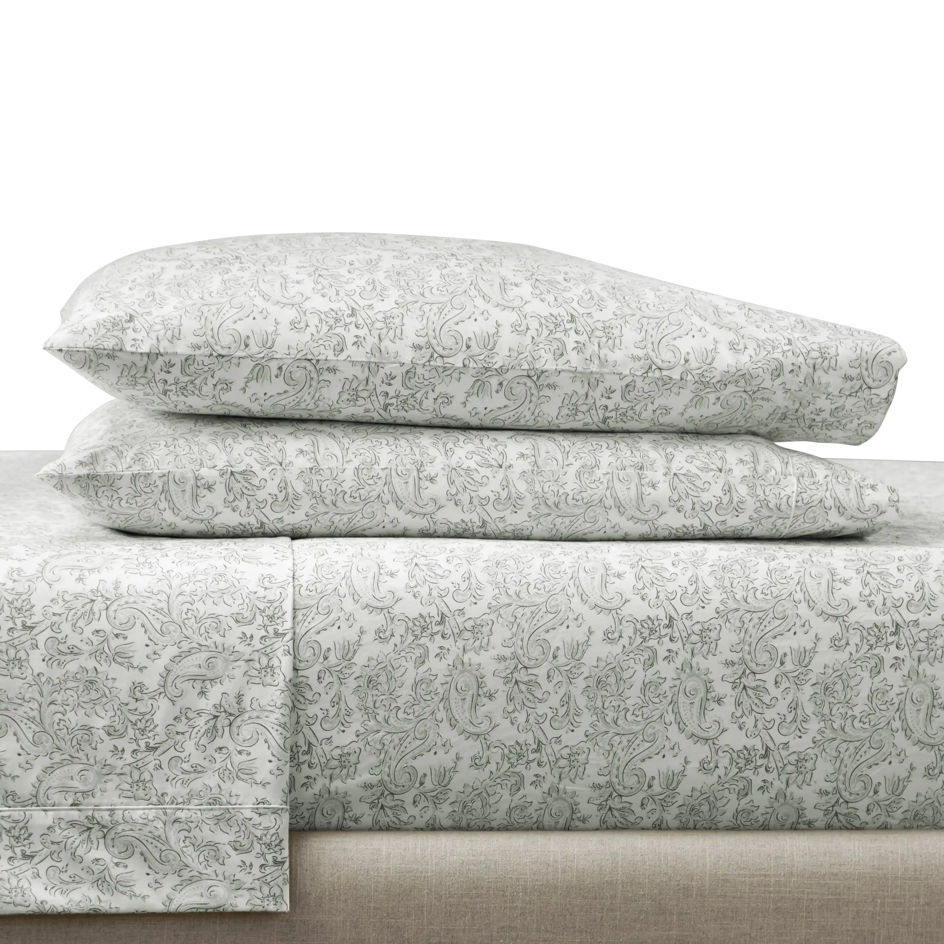 4-Piece 400 Thread Count Paisley Taupe Performance HYGROCOTTON® Sheet Set, Queen
4-Piece 400 Thread Count Paisley Taupe Performance HYGROCOTTON® Sheet Set, Queen