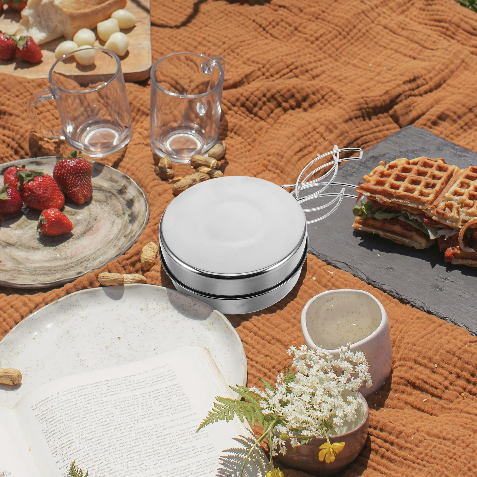 Stainless Steel Cookware Set Camp Equipment Camping Picnic Gear Cooking Pot with Lid Jacketed Kettle
Stainless Steel Cookware Set Camp Equipment Camping Picnic Gear Cooking Pot with Lid Jacketed Kettle