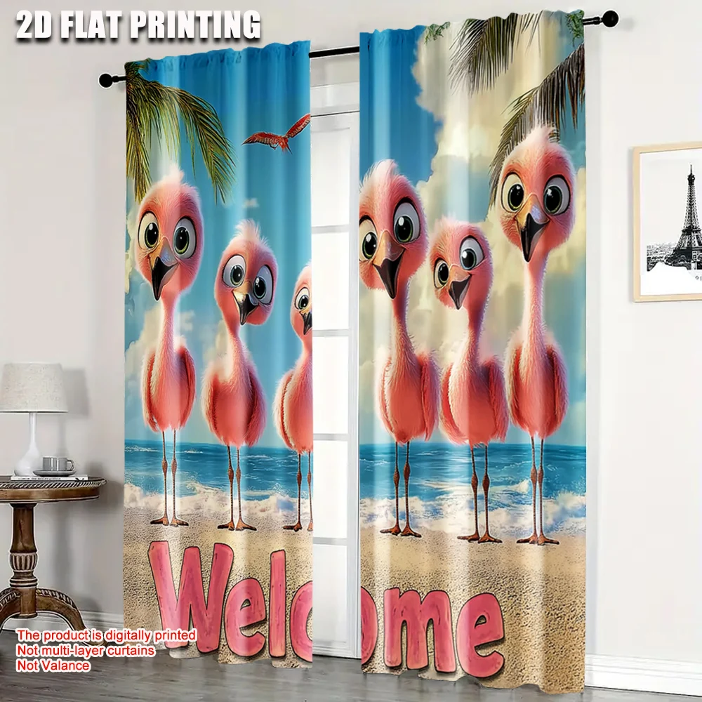 2pcs, Curtains 2D plane printing Vintage Flamingo Welcome Sign Polyester Easy Install (without rod) Home Decor for Living Room,
2pcs, Curtains 2D plane printing Vintage Flamingo Welcome Sign Polyester Easy Install (without rod) Home Decor for Living Room,