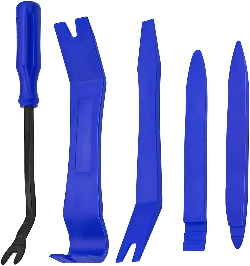 5 Pcs Car Trim Removal Tool Kit, Auto Clip Fastener Remover Set for Panel Door Window, Plastic Installer for Vehicle Dashboard Radio Audio, Interior Pry Tools
5 Pcs Car Trim Removal Tool Kit, Auto Clip Fastener Remover Set for Panel Door Window, Plastic Installer for Vehicle Dashboard Radio Audio, Interior Pry Tools