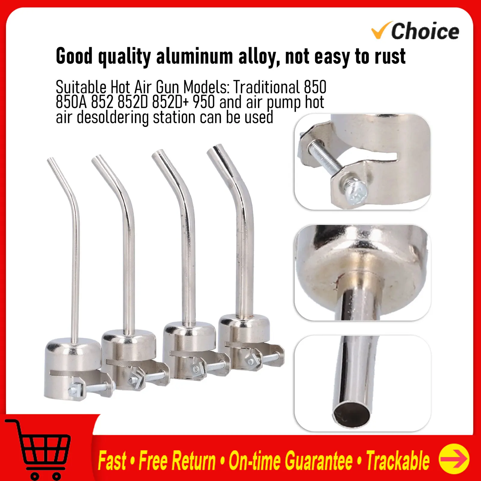 Hot Air Gun Nozzle Kit Lengthened Elbow 850 BGA Soldering Desoldering Station Accessory Hardware Elbow Hot Air Gun Nozzle
Hot Air Gun Nozzle Kit Lengthened Elbow 850 BGA Soldering Desoldering Station Accessory Hardware Elbow Hot Air Gun Nozzle