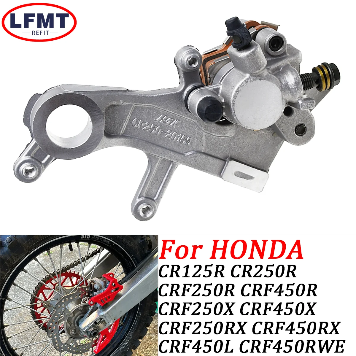 Motorcycle Rear Brake Caliper For HONDA CR125R 250R CRF250R 450R CRF250X 450X CRF250RX 450RX CRF450L CRF450RWE Dirt Bike
Motorcycle Rear Brake Caliper For HONDA CR125R 250R CRF250R 450R CRF250X 450X CRF250RX 450RX CRF450L CRF450RWE Dirt Bike