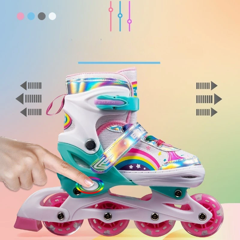 Adjustable Light-Up Inline Skates Complete Set, Roller Skate Shoes for Children, Breathable Comfort Sturdy Durable Long-Lasting
Adjustable Light-Up Inline Skates Complete Set, Roller Skate Shoes for Children, Breathable Comfort Sturdy Durable Long-Lasting