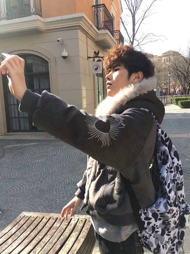 Retro American Sle Men's ort Thiened Cotton Jaet Warm Fce Lined Winter Coat Couple's CleanFit Casual Faion
Retro American Sle Men's ort Thiened Cotton Jaet Warm Fce Lined Winter Coat Couple's CleanFit Casual Faion