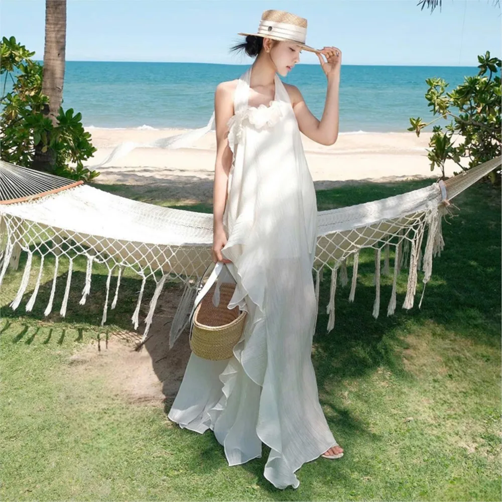 2026 Casual Dresses For Woman Party Wedding Vestidos Dress Fresh Sweet Temperament Holiday Vacation Neck Halter Pendant Flowers
2026 Casual Dresses For Woman Party Wedding Vestidos Dress Fresh Sweet Temperament Holiday Vacation Neck Halter Pendant Flowers