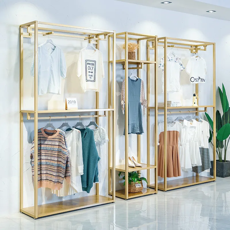 Live clothing display rack display rack, double-layer clothing rack floor-to-ceiling, men's and women's clothing stores hang han
Live clothing display rack display rack, double-layer clothing rack floor-to-ceiling, men's and women's clothing stores hang han