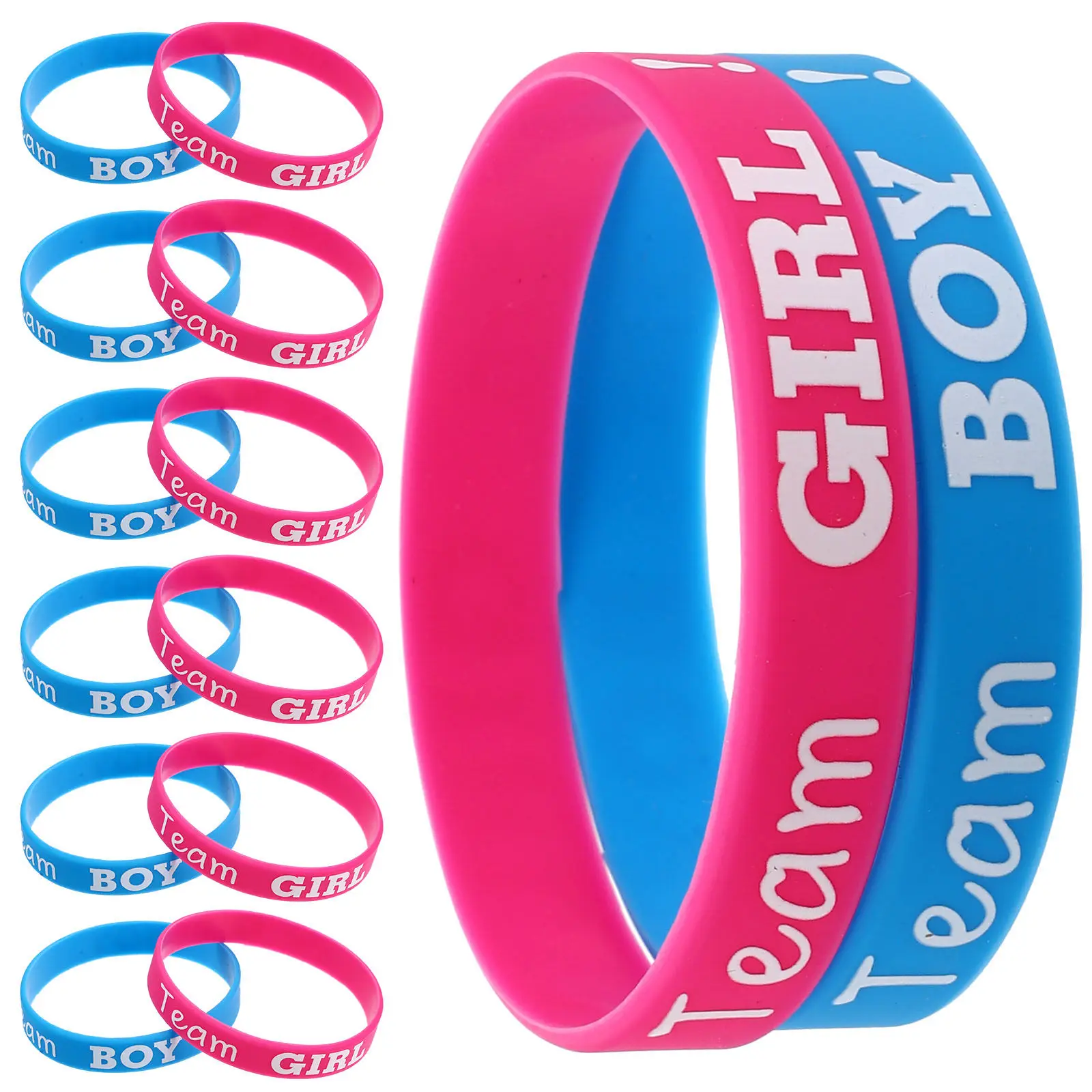 Team Boy and Team Girl Gender Reveal Bracelets Silicone Wristbands Baby Shower Party Supplies Gender Reveal Wristband Set
Team Boy and Team Girl Gender Reveal Bracelets Silicone Wristbands Baby Shower Party Supplies Gender Reveal Wristband Set
