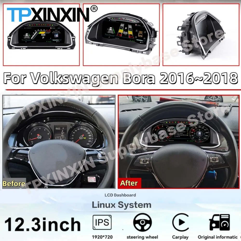 12.3‘’ Auto Gauge For Volkswagen Bora 2016~2018 Digital Performance Display Dashboard Speed Table Car Virtual LCD Meter Screen
12.3‘’ Auto Gauge For Volkswagen Bora 2016~2018 Digital Performance Display Dashboard Speed Table Car Virtual LCD Meter Screen