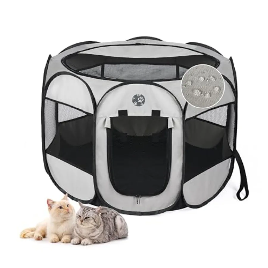 Portable Dog or Cat Playpen - Lightweight Durable Playpen for Pets - Easy Clean Up Foldable Pet Playpens with Waterproof Bottom
Portable Dog or Cat Playpen - Lightweight Durable Playpen for Pets - Easy Clean Up Foldable Pet Playpens with Waterproof Bottom