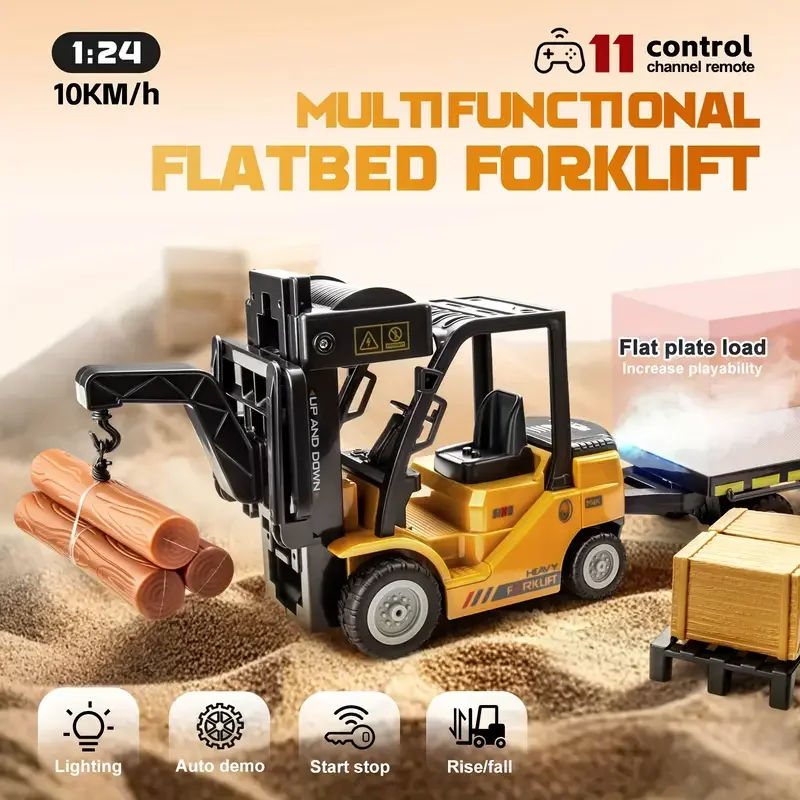 1:64 Bluetooth RC Строительная машина, мини-сплавный кран Вилочный погрузчик с прицепом, настольная игрушка
1:64 Bluetooth RC Строительная машина, мини-сплавный кран Вилочный погрузчик с прицепом, настольная игрушка