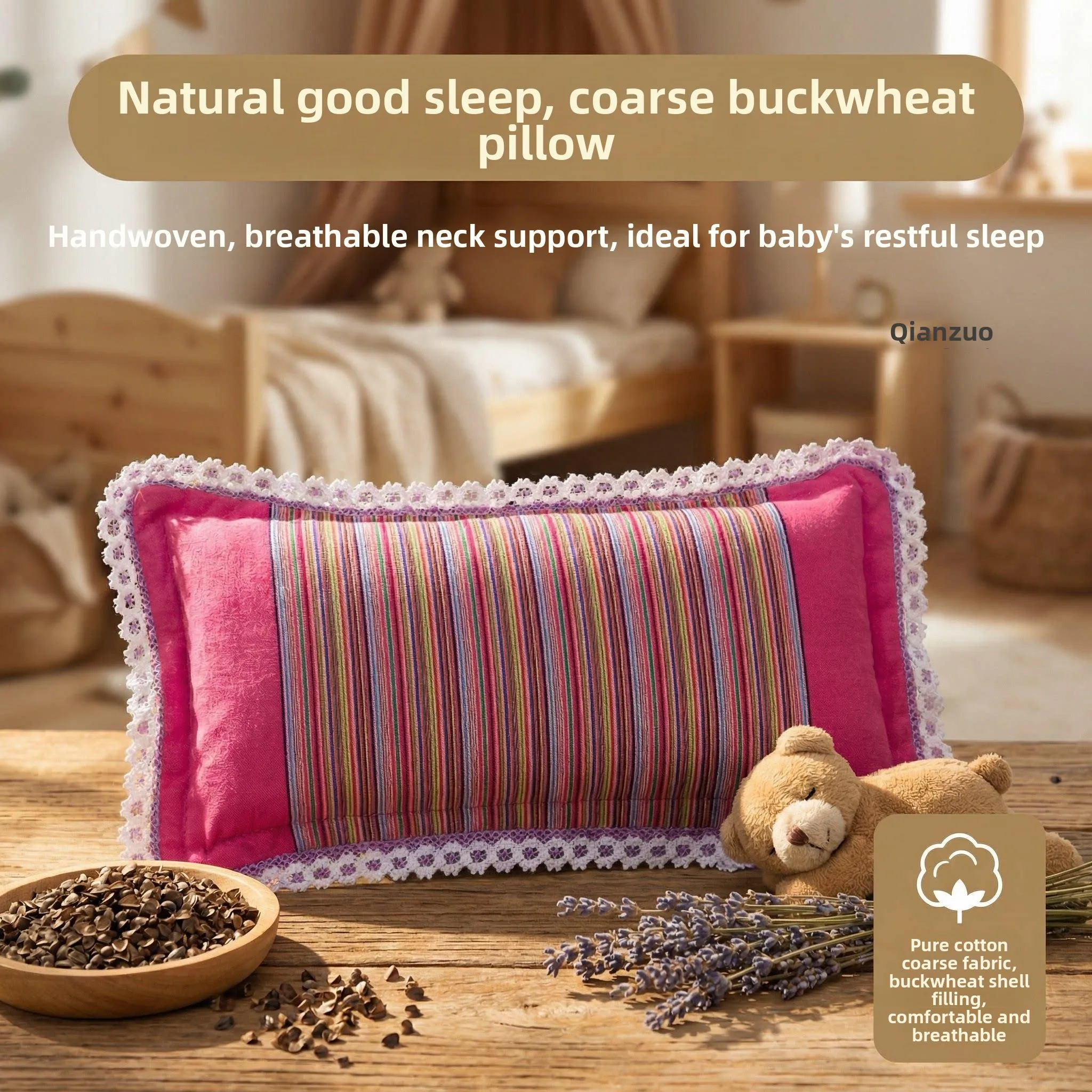 Kids Neck Support Pillow Sleeping Special Coarse Cloth No Sagging Cracked Wheat Filling Hard Pillow for Children over 3 Years...
Kids Neck Support Pillow Sleeping Special Coarse Cloth No Sagging Cracked Wheat Filling Hard Pillow for Children over 3 Years...
