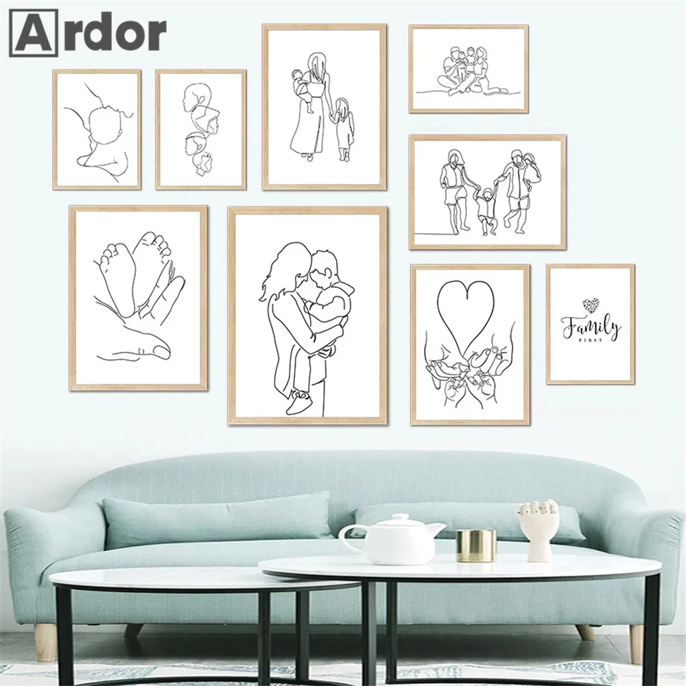 Love Hands Abstract Line Canvas Painting Family Portrait Print Mom Dad Daughter Son Art Poster Nordic Wall Pictures Home Decor
Love Hands Abstract Line Canvas Painting Family Portrait Print Mom Dad Daughter Son Art Poster Nordic Wall Pictures Home Decor