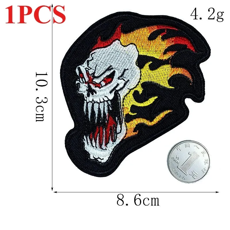 Skull Embroidery Cloth Sticker, Adhesive Embroiderylocomotive Punk Style Ghost Head Clothing Accessories Personalized DIY Patch
Skull Embroidery Cloth Sticker, Adhesive Embroiderylocomotive Punk Style Ghost Head Clothing Accessories Personalized DIY Patch