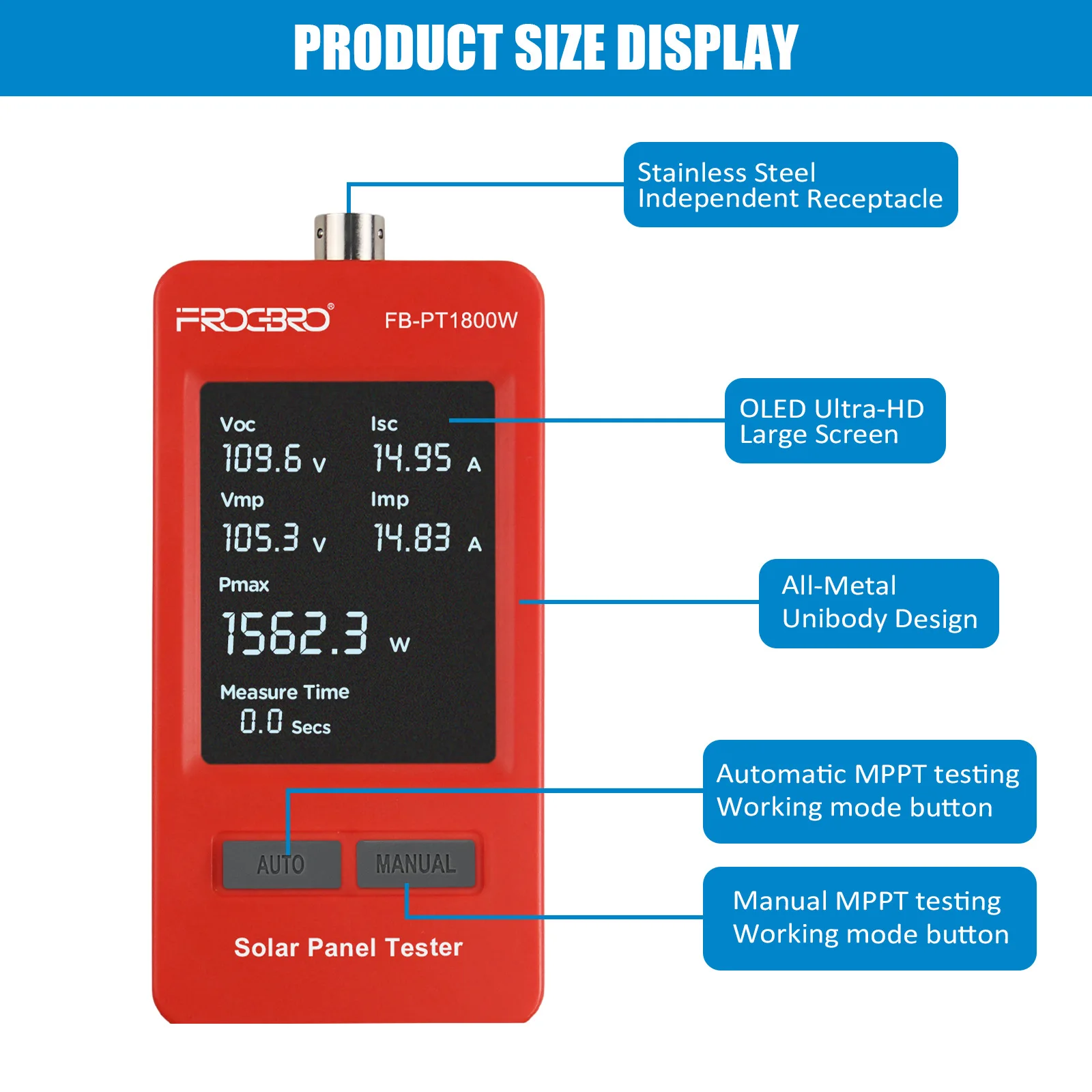 Solar tester 1800W photovoltaic module cross-border special for MPPT photovoltaic panel multimeter level
Solar tester 1800W photovoltaic module cross-border special for MPPT photovoltaic panel multimeter level