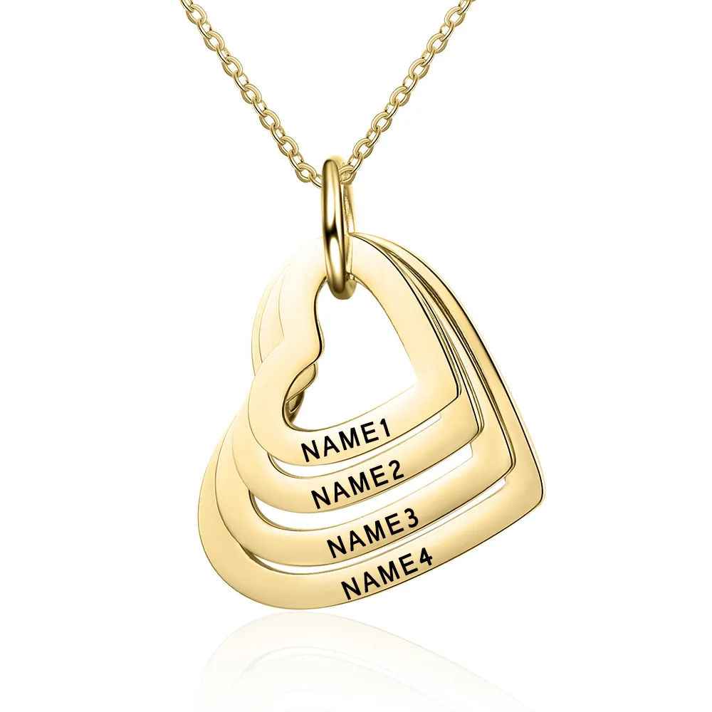 Custom Multiple Heart Necklace Personalized Stainless Steel Water Drop Necklace Customized Jewelry with Family Names Mother Gift
Custom Multiple Heart Necklace Personalized Stainless Steel Water Drop Necklace Customized Jewelry with Family Names Mother Gift