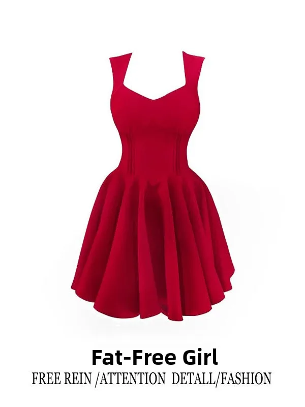 Slimming Red Strapl Dr Women's High Waist A-Line Skirt Sle Casual Wear Summer Faion plus Size French Country Girl
Slimming Red Strapl Dr Women's High Waist A-Line Skirt Sle Casual Wear Summer Faion plus Size French Country Girl
