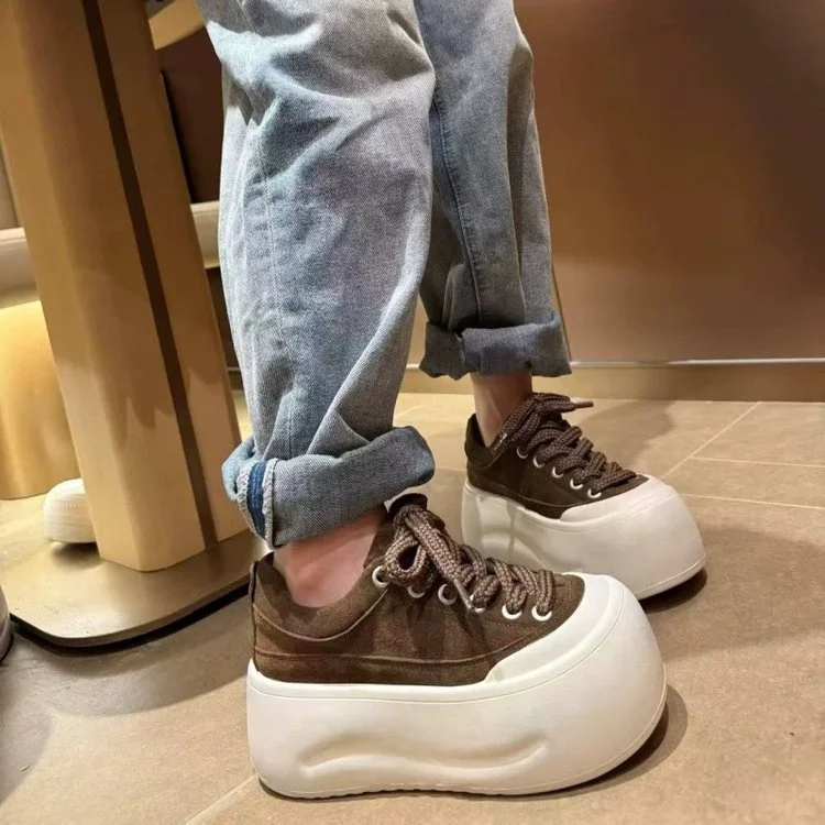 Women's Thi Bot Heightening Bread oe 2025 New Sle Casual Plu Lined Versatile Flat Platform Sneakers Low Cut Rubber...
Women's Thi Bot Heightening Bread oe 2025 New Sle Casual Plu Lined Versatile Flat Platform Sneakers Low Cut Rubber...