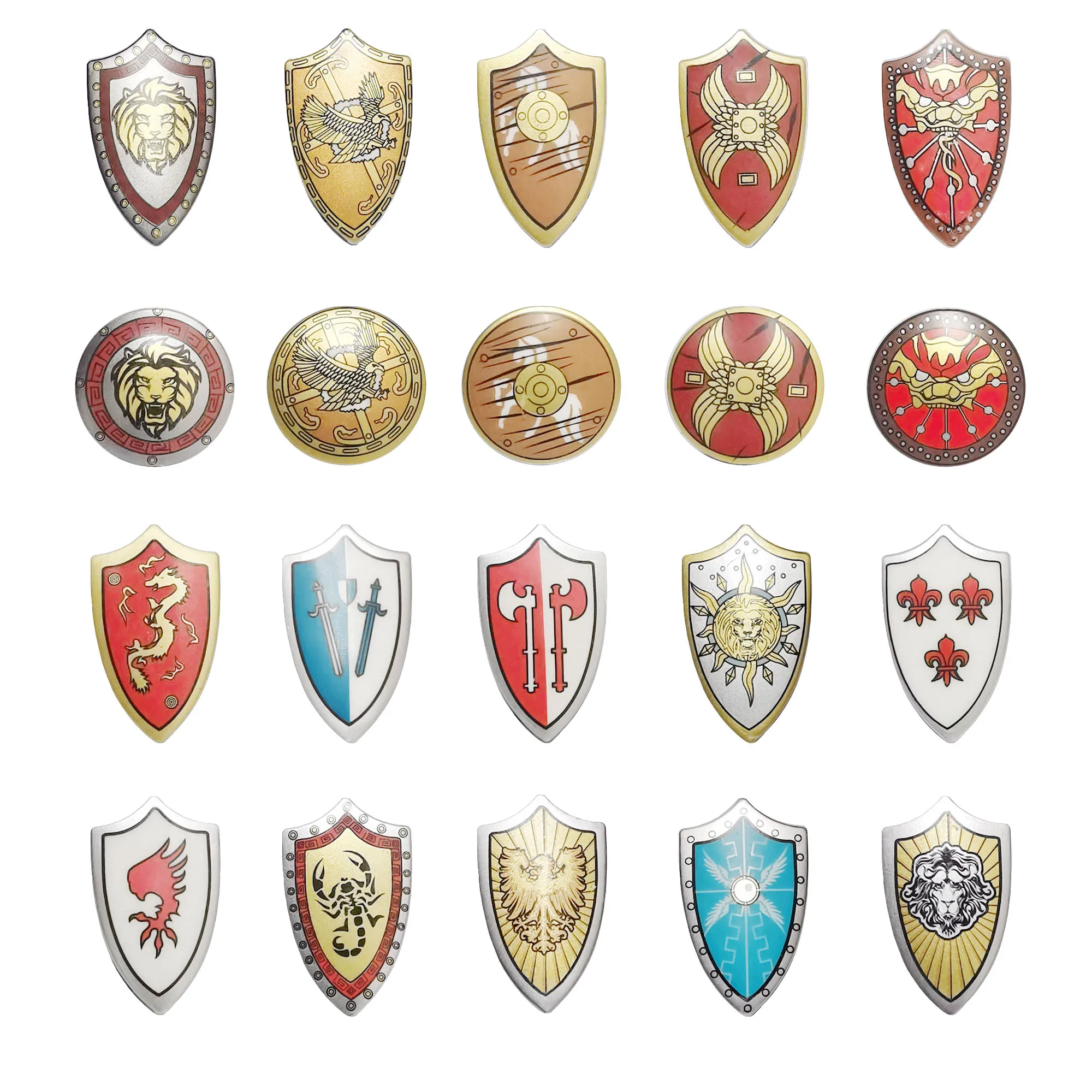 Awesome Knight Shield Building Blocks Perfect Medieval Toy Gift for Kids with Printed Lion Eagle & Castle Designs 
Awesome Knight Shield Building Blocks Perfect Medieval Toy Gift for Kids with Printed Lion Eagle & Castle Designs