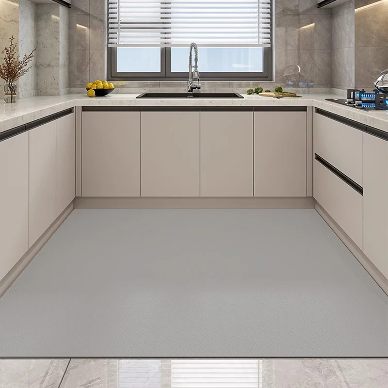 Solid Color Kitchen Carpet Minimalist PVC Leather Floor Mat Anti-slip Oil-proof Mats Waterproof Home Area Rugs Decoration Home 
Solid Color Kitchen Carpet Minimalist PVC Leather Floor Mat Anti-slip Oil-proof Mats Waterproof Home Area Rugs Decoration Home