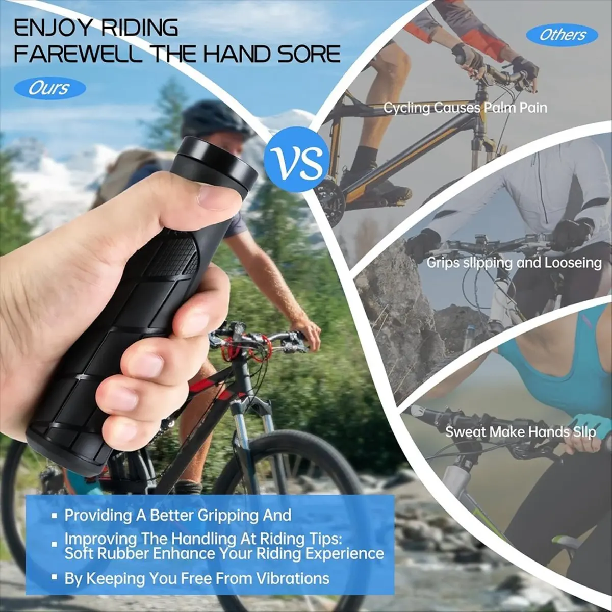 (ABHW) Bike Handlebar Grips with End Caps Road Bicycle Grip Anti Slip Bicycle Grips Bike Part
(ABHW) Bike Handlebar Grips with End Caps Road Bicycle Grip Anti Slip Bicycle Grips Bike Part