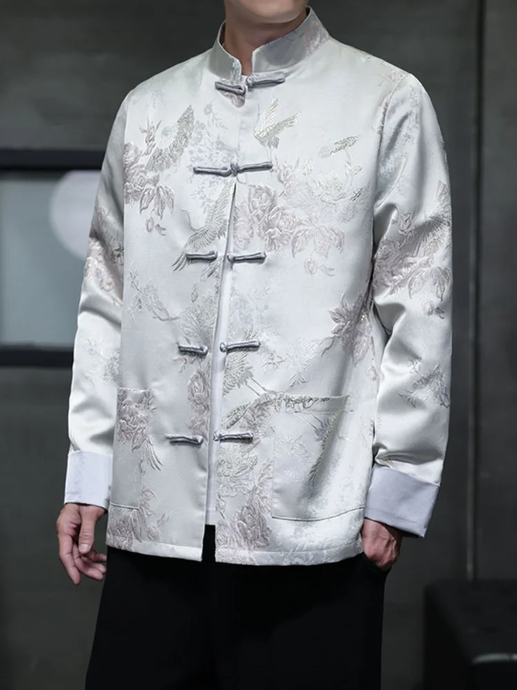 New Chinese Sle Men's Faion Retro Embroidered Button up Jaet Autumn New Stand Collar Coat Improved Tang Hanfu Outerwear
New Chinese Sle Men's Faion Retro Embroidered Button up Jaet Autumn New Stand Collar Coat Improved Tang Hanfu Outerwear