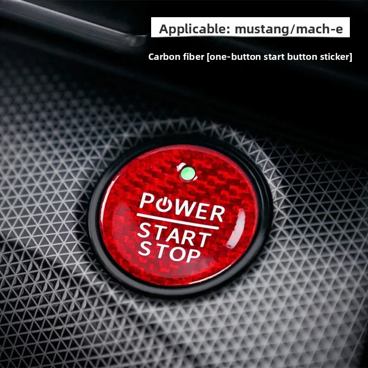 For Ford Mustang Tram Mach-E ignition switch one-button start button carbon fiber decorative sticker
For Ford Mustang Tram Mach-E ignition switch one-button start button carbon fiber decorative sticker