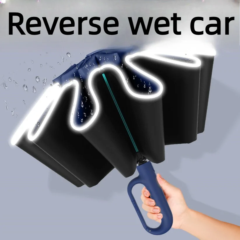 Car Umbrella Men Women Umbrella Fully Automatic Reverse Folding Umbrella with Windproof Reflective Stripe UV Umbrellas
Car Umbrella Men Women Umbrella Fully Automatic Reverse Folding Umbrella with Windproof Reflective Stripe UV Umbrellas