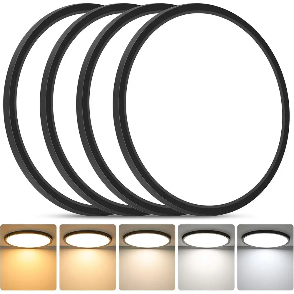 Черный светодиодный потолочный светильник, 12 дюймов, 24 Вт, сверхтонкий, 0,67 дюйма, 3200 лм, диммируемый, 2700K-6500K, 5 режимов
Черный светодиодный потолочный светильник, 12 дюймов, 24 Вт, сверхтонкий, 0,67 дюйма, 3200 лм, диммируемый, 2700K-6500K, 5 режимов