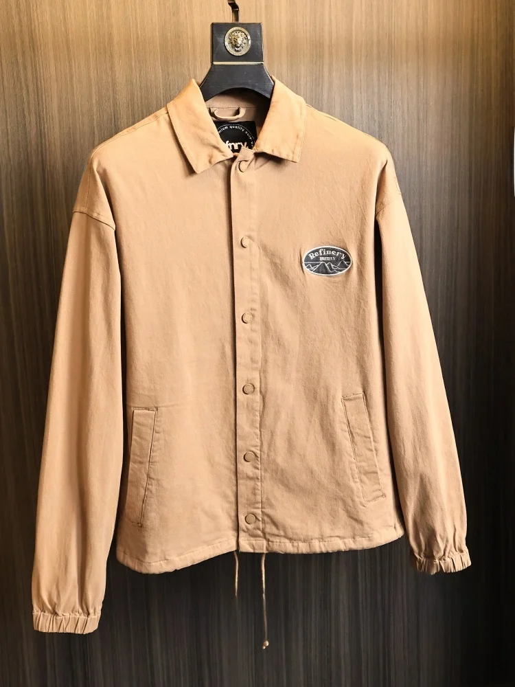 Eurline Cotton Washed Spring Men's Shirt Embroidered Shoulder Patch Loose Shoulder Cut Flip Collar Breathable Fashion Urban S...
Eurline Cotton Washed Spring Men's Shirt Embroidered Shoulder Patch Loose Shoulder Cut Flip Collar Breathable Fashion Urban S...