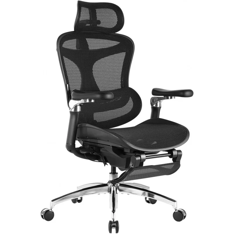Big and Tall Ergonomic Office Chair with Footrest, Ultra-Soft 6D Armrests, Dynamic Lumbar Support, Depth & Backrest
Big and Tall Ergonomic Office Chair with Footrest, Ultra-Soft 6D Armrests, Dynamic Lumbar Support, Depth & Backrest