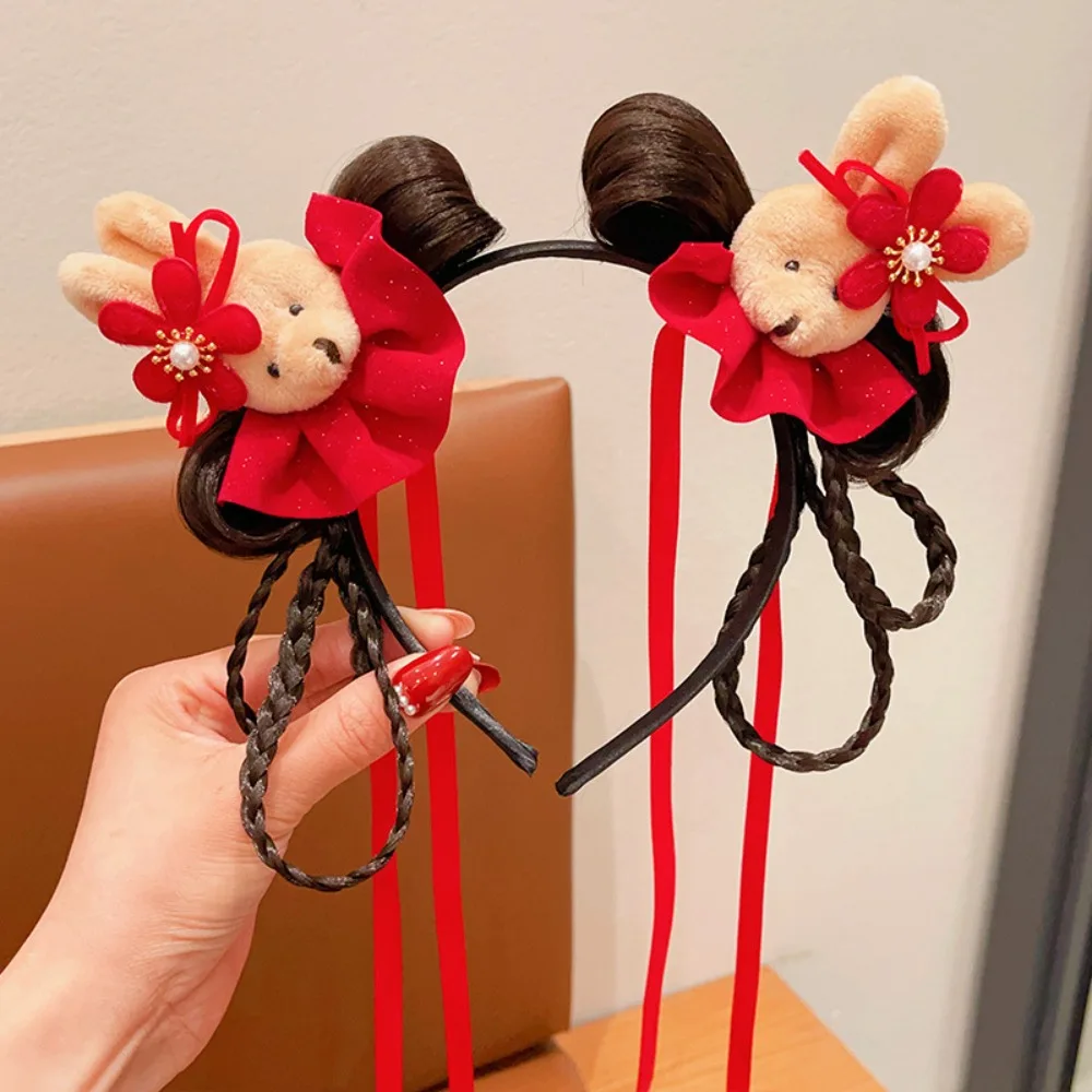 Flower Children Wig Headband Tassel Braid Hair Hanfu Hair Sticks Ancient Style Girl Hair Accessories Red Bow Hairband Children
Flower Children Wig Headband Tassel Braid Hair Hanfu Hair Sticks Ancient Style Girl Hair Accessories Red Bow Hairband Children
