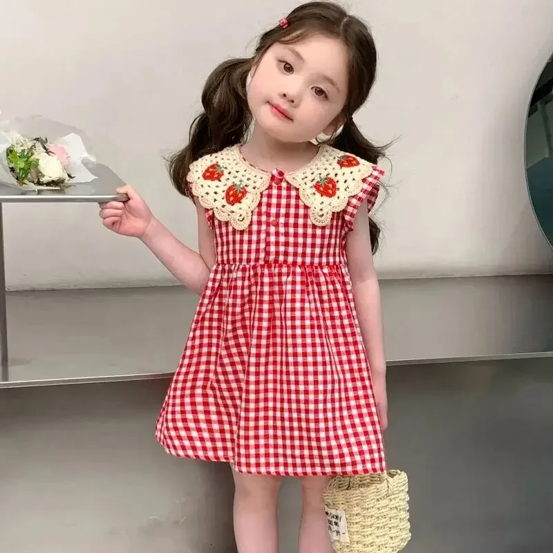 Children's Princess Dress Baby Girl Summer 2026 New Plaid Cotton Flying Sleeve Cute Female Kids' Clothing
Children's Princess Dress Baby Girl Summer 2026 New Plaid Cotton Flying Sleeve Cute Female Kids' Clothing