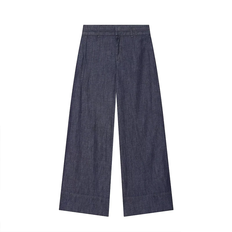 Willshela Women Fashion Denim Blue Front Zipper Wide Leg Pants Jeans Vintage Mid Waist Ankle Length Female Chic Lady Trousers
Willshela Women Fashion Denim Blue Front Zipper Wide Leg Pants Jeans Vintage Mid Waist Ankle Length Female Chic Lady Trousers