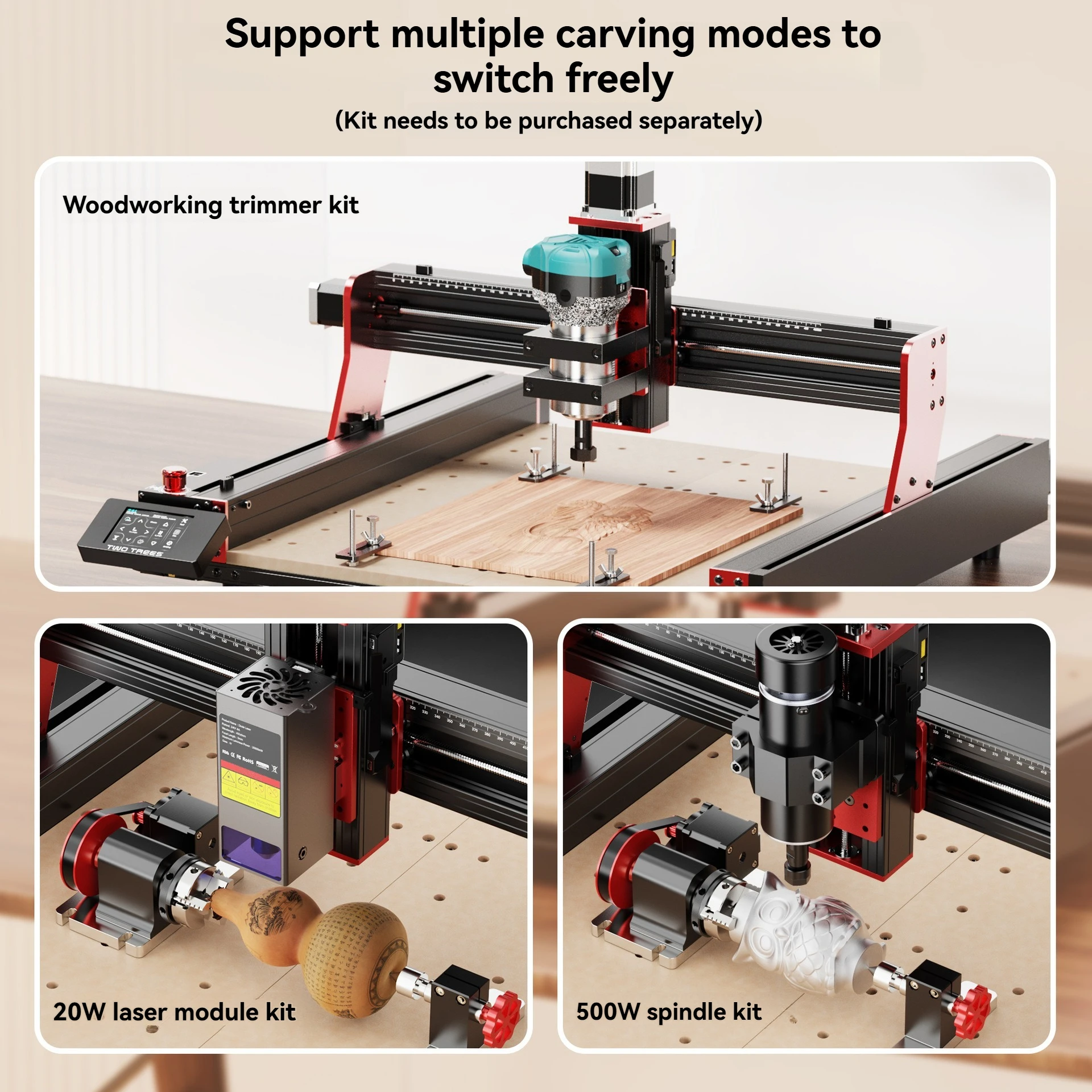 Фрезерный станок с ЧПУ TTC450 PRO, скорость гравировки 800 мм/мин, точность 100±0.05 мм для деревообработки, гравировки и фрезерования
Фрезерный станок с ЧПУ TTC450 PRO, скорость гравировки 800 мм/мин, точность 100±0.05 мм для деревообработки, гравировки и фрезерования