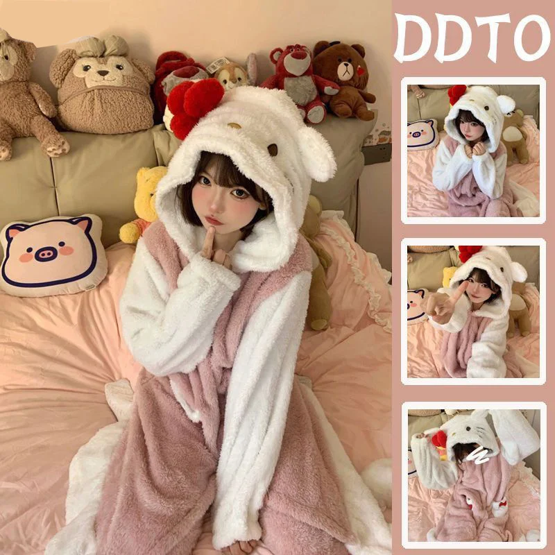 Anime Hello Kitty Kawaii Cute Bow Furry Pajamas Autumn And Winter New Sweet Girl Cute Long Pajama Plush Couple Loungewear Gift
Anime Hello Kitty Kawaii Cute Bow Furry Pajamas Autumn And Winter New Sweet Girl Cute Long Pajama Plush Couple Loungewear Gift