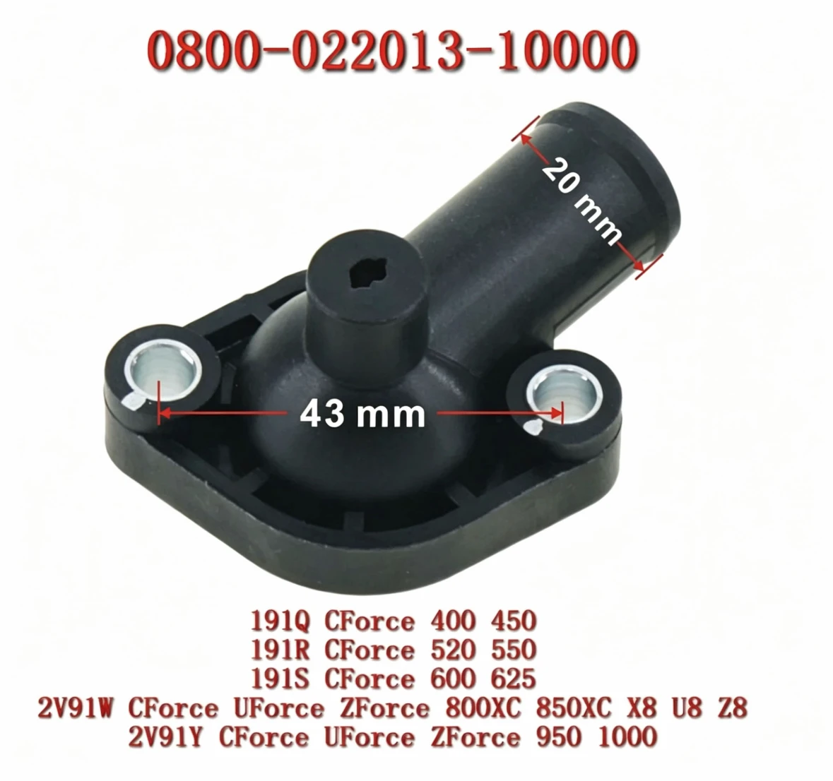 Thermostat Cover 0800-022013-10000 Fit for CFMoto ATV UTV CForce 400 450 520 550 600 625 800 850 1000 UForce ZForce 550 600 800
Thermostat Cover 0800-022013-10000 Fit for CFMoto ATV UTV CForce 400 450 520 550 600 625 800 850 1000 UForce ZForce 550 600 800