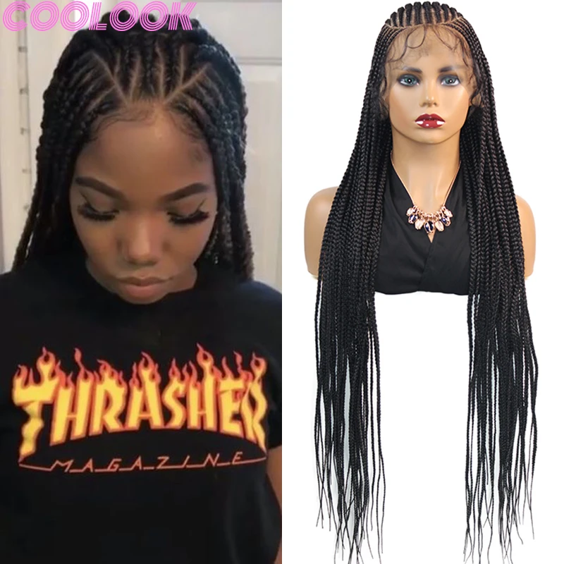 Synthetic Full Lace Braids Wig for Women 36inch Long Artificial Knotless Braided Wig Cornrow Lace Front Braid Wig with Baby Hair
Synthetic Full Lace Braids Wig for Women 36inch Long Artificial Knotless Braided Wig Cornrow Lace Front Braid Wig with Baby Hair
