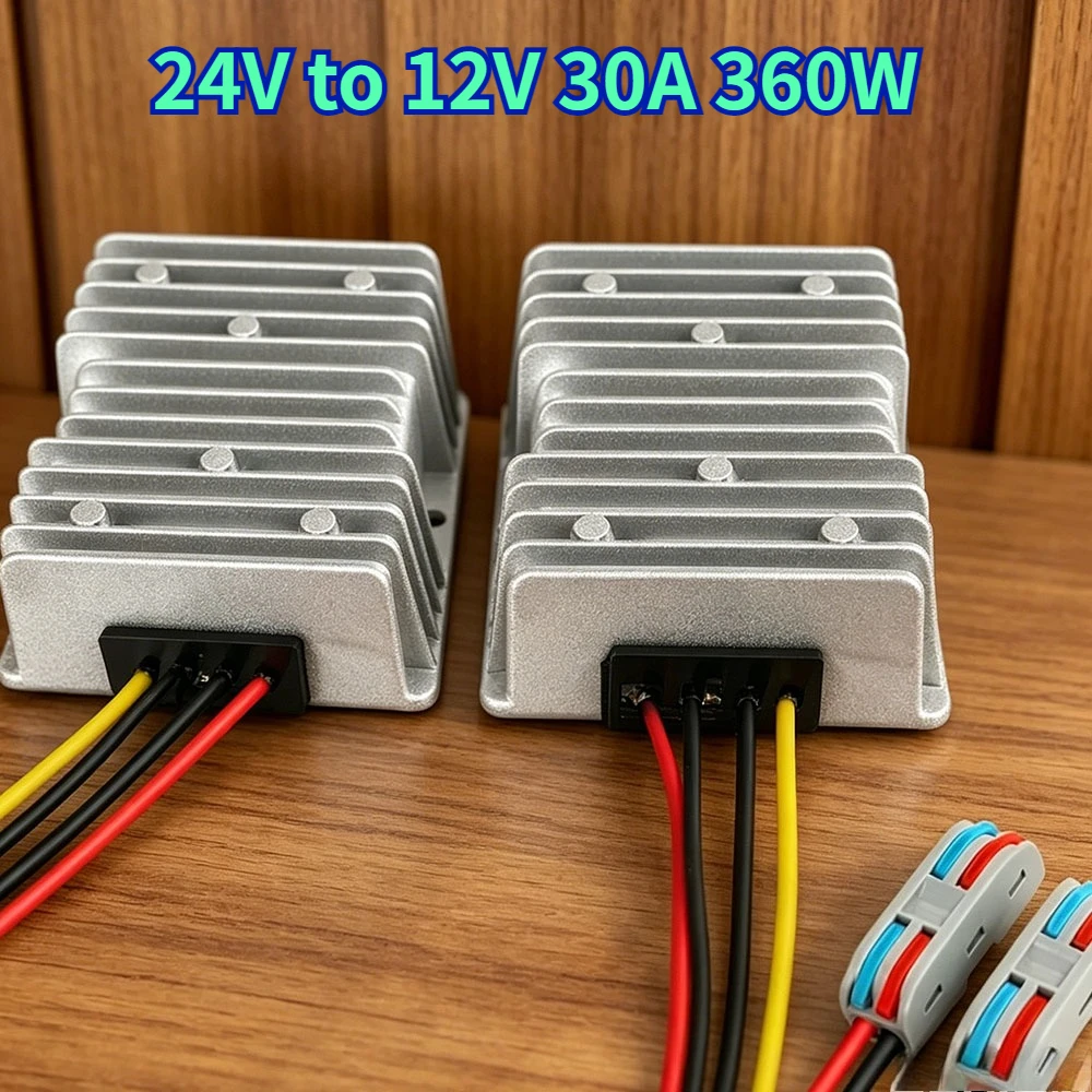 DC 24V Step Down to 12V 30A 360W Converter Waterproof Buck Voltage Reducer Regulator Power Transformer for Golf Cart Club Car
DC 24V Step Down to 12V 30A 360W Converter Waterproof Buck Voltage Reducer Regulator Power Transformer for Golf Cart Club Car