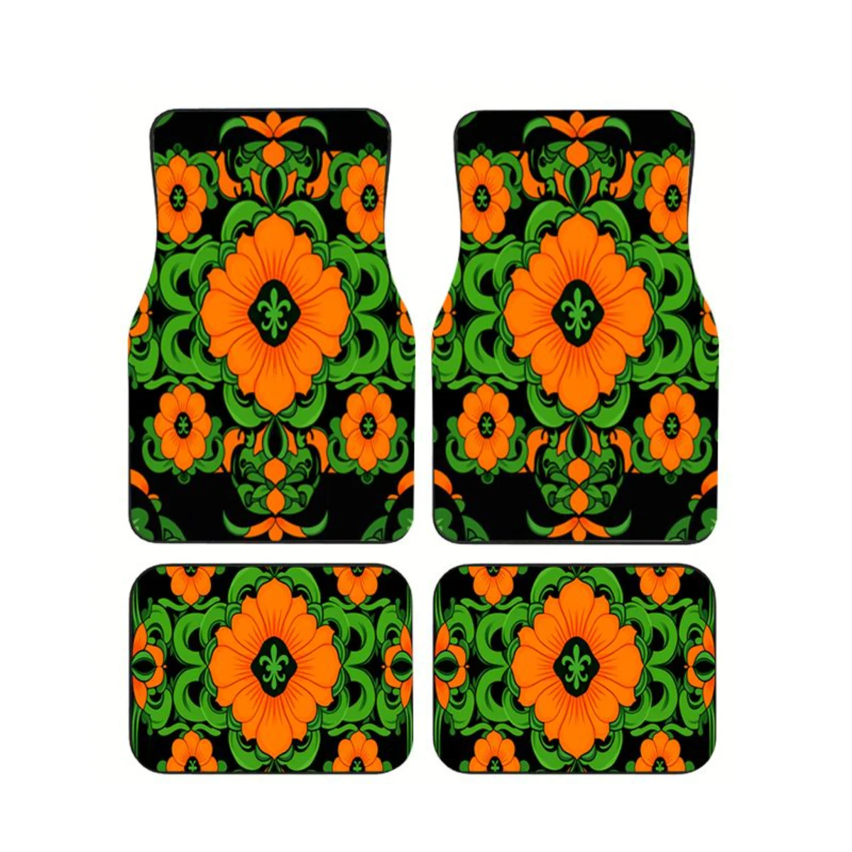 Universal 4Pcs Car Floor Mats Orange Green Vintage Floral Pattern Anti-slip Waterproof Full Set Auto Interior Foot Protector Mat
Universal 4Pcs Car Floor Mats Orange Green Vintage Floral Pattern Anti-slip Waterproof Full Set Auto Interior Foot Protector Mat