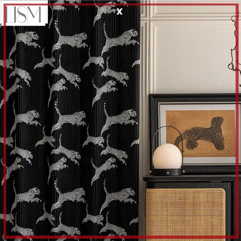 Money Leopard Pattern American Vintage Chenille Jacquard Fabric Curtains For Living Room Bedroom Dining Light Luxury Custom Size
Money Leopard Pattern American Vintage Chenille Jacquard Fabric Curtains For Living Room Bedroom Dining Light Luxury Custom Size