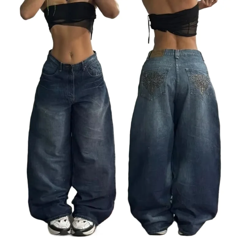 American Fashion New Pattern Embroidery Baggy Jeans Men Y2K Gothic Hip Hop Vintage Casual High Waist Wide-leg Pants Couple Jeans
American Fashion New Pattern Embroidery Baggy Jeans Men Y2K Gothic Hip Hop Vintage Casual High Waist Wide-leg Pants Couple Jeans