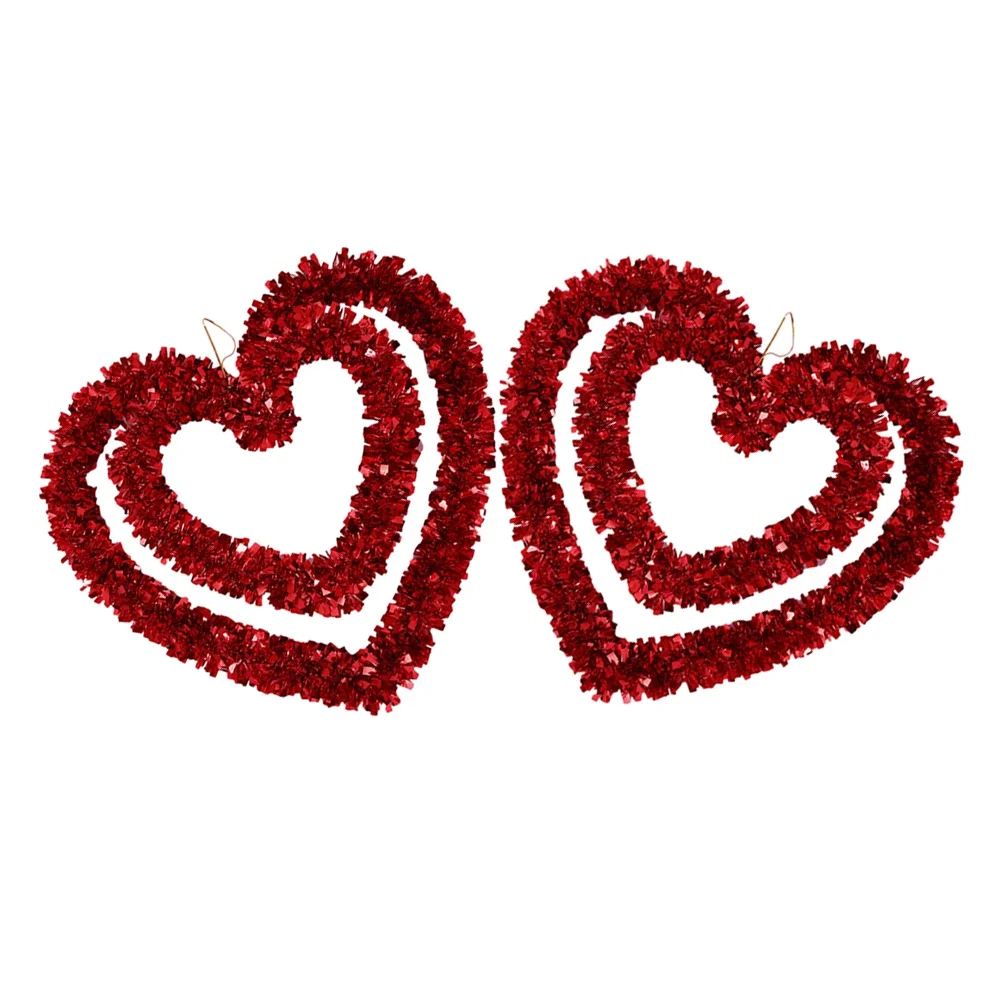 2Pcs Heart Shaped Garland Premium Plastic Lightweight Hanging Decoration for Valentine's Day Wedding Party Room Decor
2Pcs Heart Shaped Garland Premium Plastic Lightweight Hanging Decoration for Valentine's Day Wedding Party Room Decor