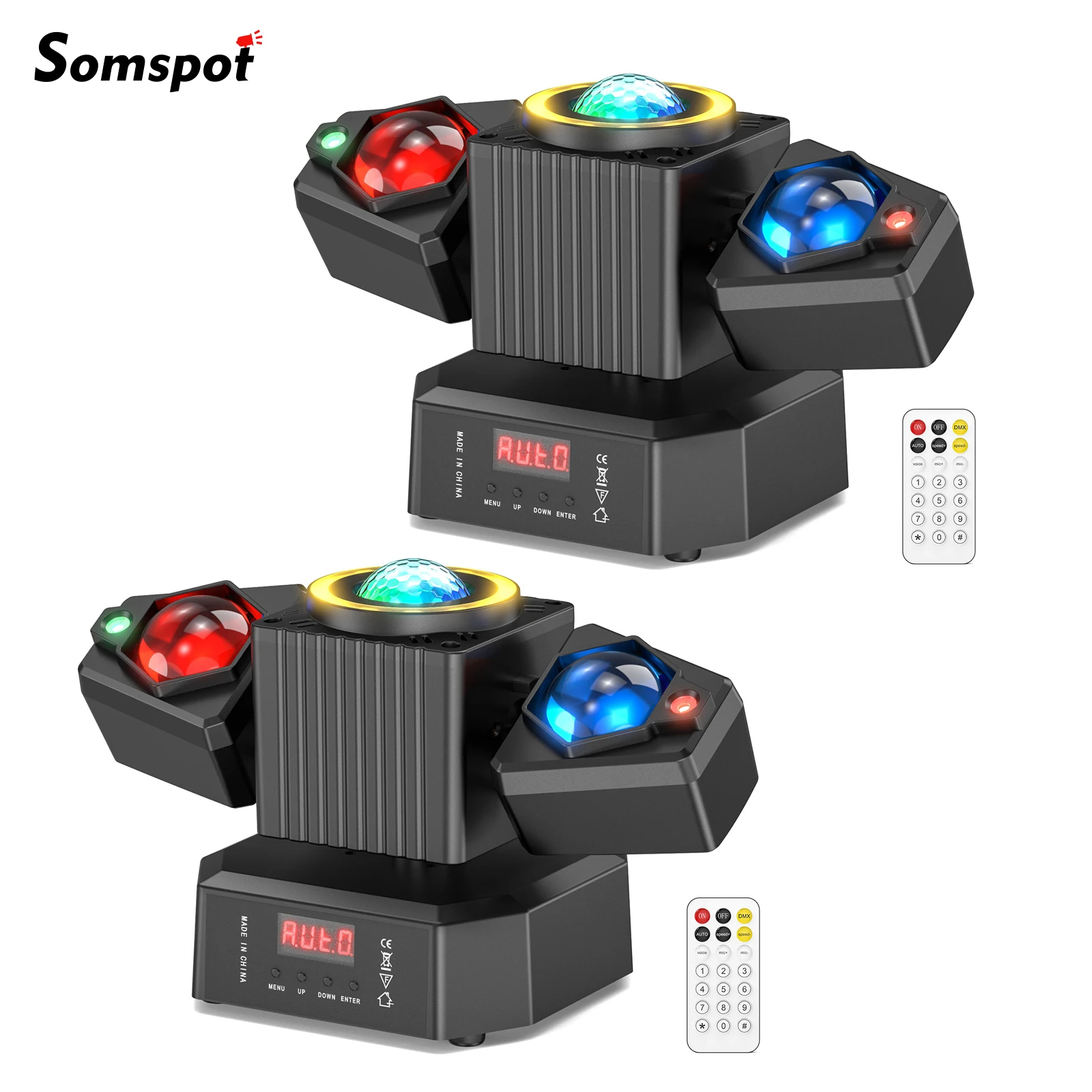 Somspot 2 шт. двухручный сценический проектор с эффектом освещения RGBW 4IN1 с подвижной головкой, пульт дистанционного управления для диско-концертного театра
Somspot 2 шт. двухручный сценический проектор с эффектом освещения RGBW 4IN1 с подвижной головкой, пульт дистанционного управления для диско-концертного театра
