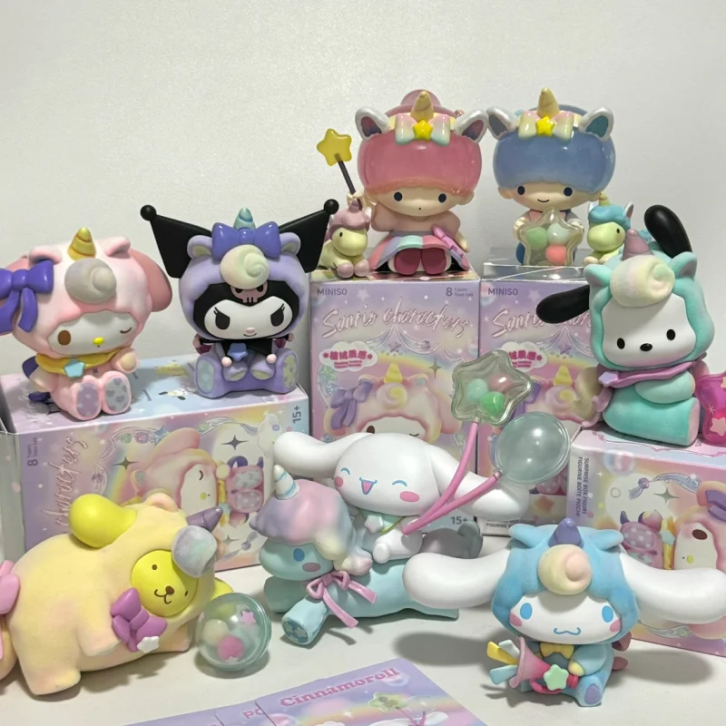 Новая серия Sanrio Wonderland Kuromi My Melody Cinnamoroll Pochacco, аниме-фигурка, модель, украшение, каваи, настольная игрушка Gif
Новая серия Sanrio Wonderland Kuromi My Melody Cinnamoroll Pochacco, аниме-фигурка, модель, украшение, каваи, настольная игрушка Gif