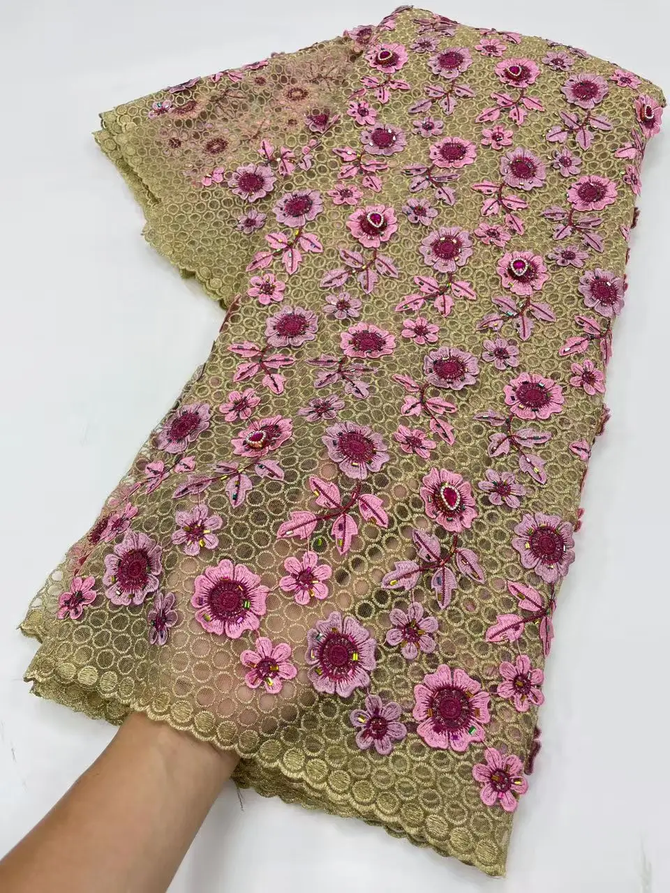 3D High Grade 2026 African Nigerian 3D Flower High Quality Embroidery Stone Lace Fabric Water Soluble Wedding Party Dress G124-1
3D High Grade 2026 African Nigerian 3D Flower High Quality Embroidery Stone Lace Fabric Water Soluble Wedding Party Dress G124-1